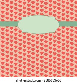 Background with hearts on the pink for text