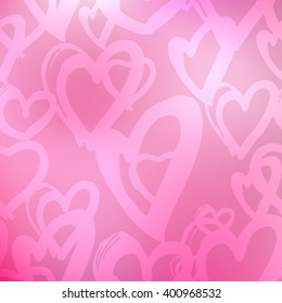 Background hearts pattern. Great for baby, birthday, Mother's Day, Valentine's Day, Easter, wedding, surface textures, gift wrapping paper, web banner.