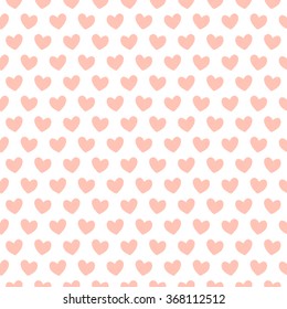 Background with hearts peach colour