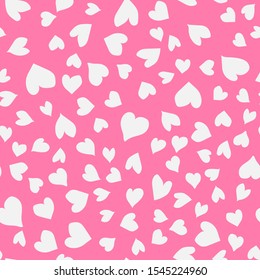 Background with hearts. Pink hearts. Vector illustration.