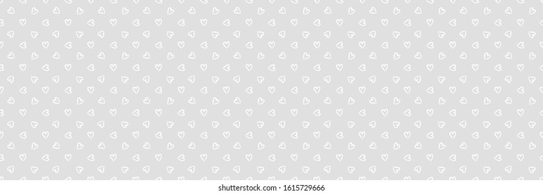 Background with hearts. Seamless monochrome wallpaper on surface. Black and white illustration. Print for polygraphy, banners and textiles. Doodle for your design