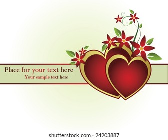background with hearts for valentine day