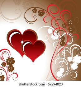 Background with Hearts. Valentine Illustration. Vector eps10.
