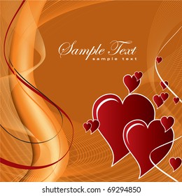 Background with Hearts. Valentine Illustration. Vector eps10.