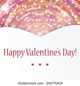 Background with hearts for Valentine's Day 