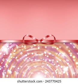Background with hearts for Valentine's Day 