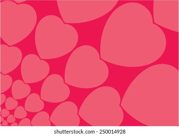 Background with hearts for Valentine's Day.