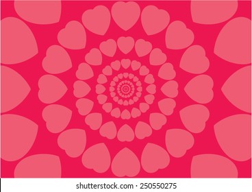 Background with hearts for Valentine's Day.