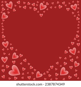 Background of hearts for Valentine's Day, for the design of banners and postcards