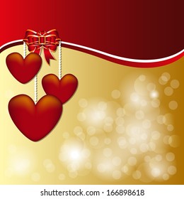 Background with hearts Valentine's day vector