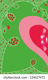 Background with hearts for Valentine's greetings. Symbol of love. Graphic abstract vector illustration. Postcard print, template. For text, wedding invitations, engagement, dates, meetings, holidays, 