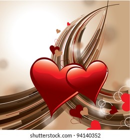 Background with Hearts. Valentines Illustration.