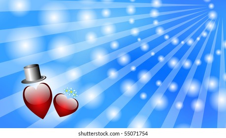 Background With Hearts. A vector congratulatory card for wedding and valentine's day.