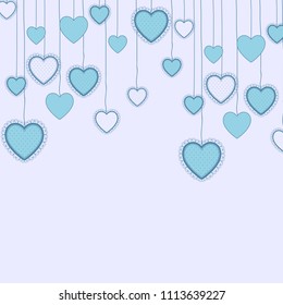 Background with hearts. Vector illustration