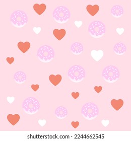 fondo con corazones, ilustración vectorial