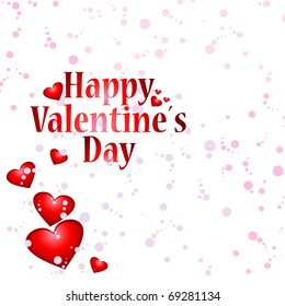 Background with hearts. Vector Illustration