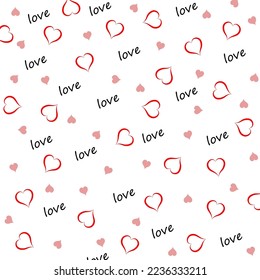 Background with hearts - vector image