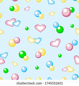 Background with hearts.Ready template for design, postcards, print, poster, party, Valentine's day, vintage textile. Vector. 