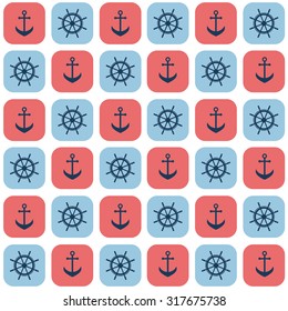 Background with helms and anchors