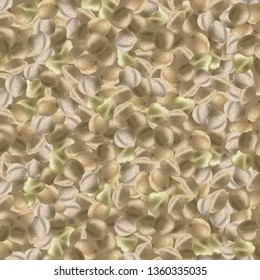 Background with hemp seeds. Marijuana grain. Cannabis granule. Vector illustration