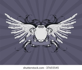background with heraldic shield in vector format