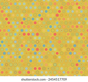 Background with Hexagon Pattern. Geometric elements of varied style and color. Hexagon geometric shapes. Tileable pattern. Seamless background. Creative vector illustration.