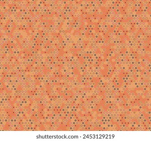 Background with Hexagon Pattern. Geometric shapes of varied style and color. Small hexagon geometric shapes. Tileable pattern. Seamless background. Cool vector illustration.