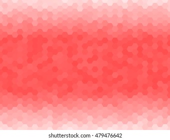 Background of Hexagonal Tiles of Gradient Shades of Red Color. With Random Color Variation  on Each Grid. Producing Mosaic Like Pattern.
