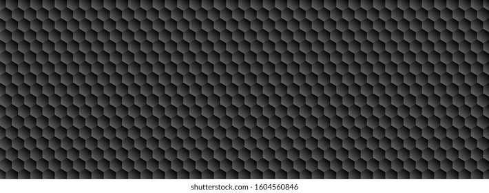 Background of hexagons with black tonality
