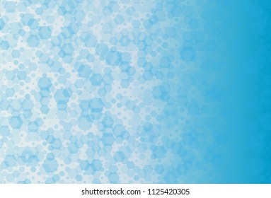 Background with hexagons of different scale. Abstract geometric pattern, design element, backdrop for posters, business cards, covers, brochures Vector illustration