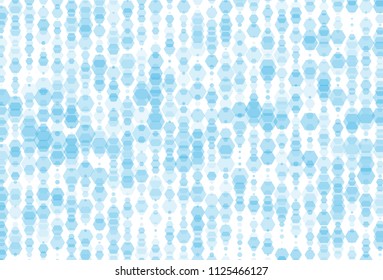 Background with hexagons of different scale. Abstract geometric pattern, design element, backdrop for posters, business cards, covers, brochures Vector illustration