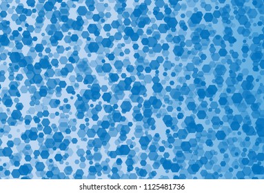 Background with hexagons of different scale. Abstract geometric pattern, design element, backdrop for posters, business cards, covers, brochures Vector illustration