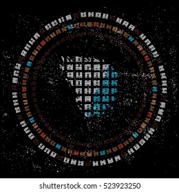 Background with hexagrams of I Ching: Book of changes classic of chinese tradition.