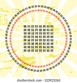 Background with hexagrams of I Ching: Book of changes classic of chinese tradition.