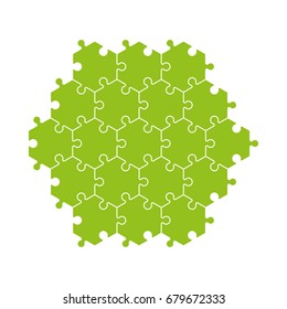 Background hexahedron puzzle pattern. Hexagon puzzle piece wallpaper template. banner presentation.