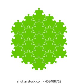 Background hexahedron puzzle pattern.He xagon puzzle piece wallpaper template. Vector banner presentation.