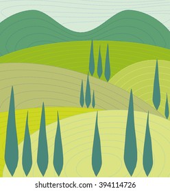 Background hills and trees
