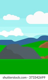Background of hilly countryside.