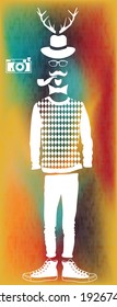 Background with hipster elements