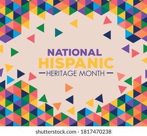 background, hispanic and latino americans culture, national hispanic heritage month in september and october vector illustration design