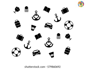 background, holiday vacation, icon, vector illustration eps10