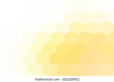  Background with honeycomb pattern, Abstract mosaic background, Polygonal yellow and white background
