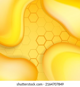 Background with honeycombs and honey. Graphic concept for your design
