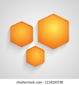 Background with honeycombs. Vector illustration