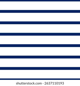Background with horizontal blue and white stripes. Seamless and repeating pattern. Smooth straight stripes. Vector illustration.