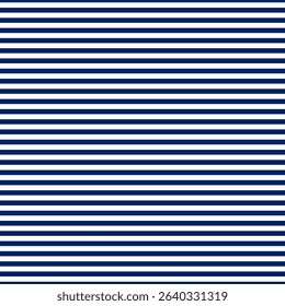 Background with horizontal blue and white stripes. Seamless and repeating pattern. Smooth straight stripes. Vector illustration.