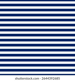 Background with horizontal blue and white stripes. Seamless and repeating pattern. Smooth straight stripes. Vector illustration.