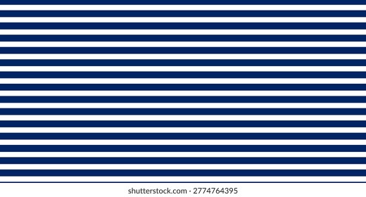 Background with horizontal blue and white stripes. Seamless and repeating pattern. Smooth straight stripes. Vector illustration.