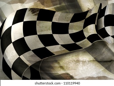 Background Horizontal Checkered, old-style vector