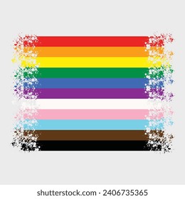 Background with horizontal grunge brush lines for LGBT pride designs
